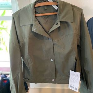 Lululemon army green cotton shirt jacket